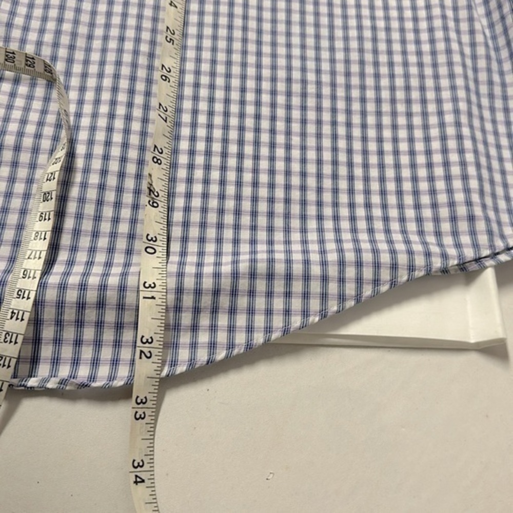 Izod all over stretch‎ big fit mens button down long sleeve shirt 18.5 34/35 - Picture 8 of 8